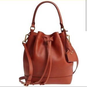 Madewell | Lafayette Leather Bucket Bag English Saddle